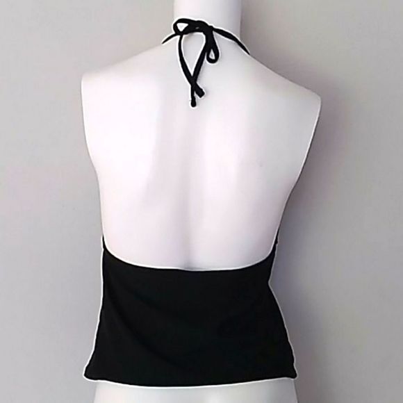 OP Black Tankini W/ Rainbow Crocheted Detail. - Picture 4 of 6